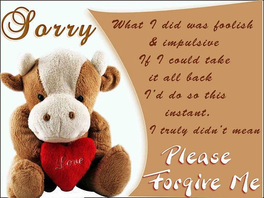 I M Sorry Love Quotes For Her, am sorry HD wallpaper