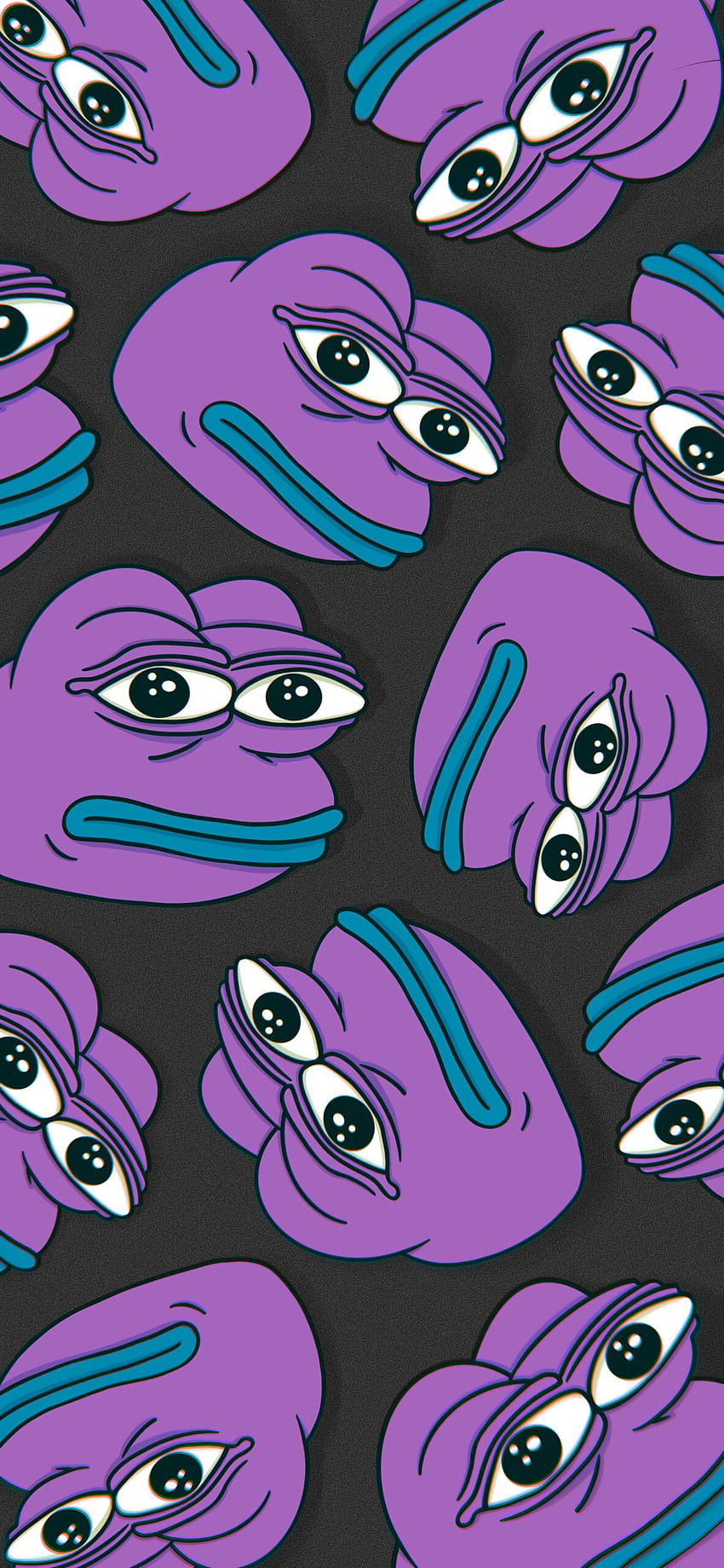 Pepe the Frog para teléfono, rana morada fondo de pantalla del teléfono