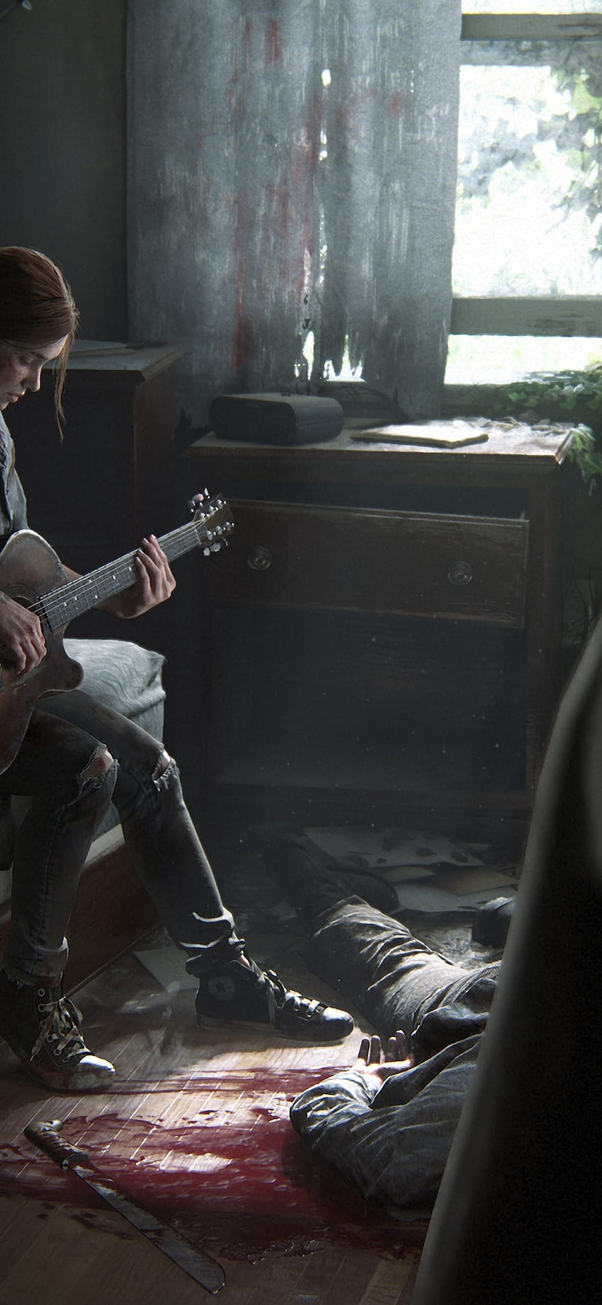 Der Letzte von uns Teil 2 Ellie spielt Gitarre HD-Handy-Hintergrundbild