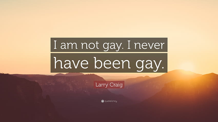 Larry Craig Quote: “I am not gay. I never have been gay.”, i am gay HD wallpaper