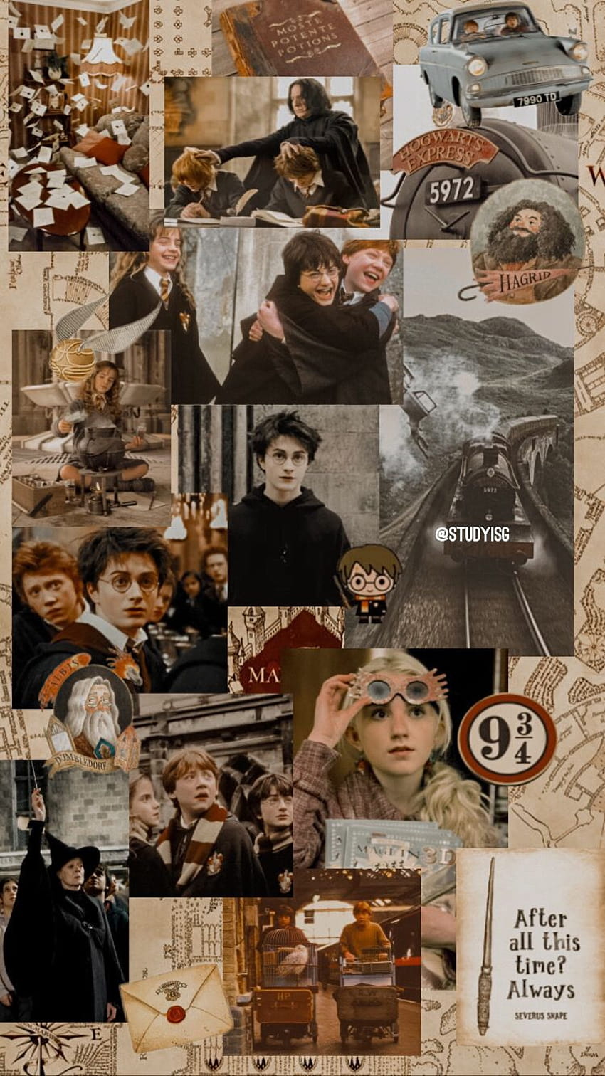 Harry-Potter-Collage HD-Handy-Hintergrundbild