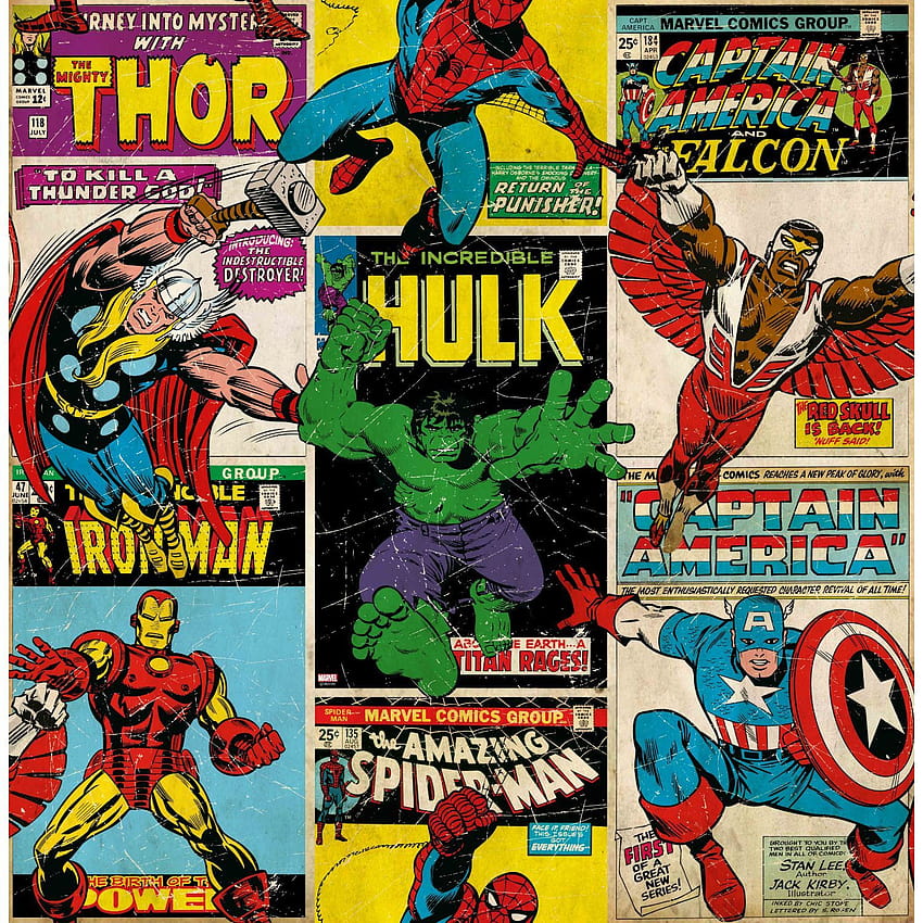 Daftar Avengers Comic Strip, komik retro marvel wallpaper ponsel HD