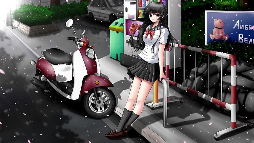 Find out: Scooter Anime Girl on http://picorner, scooters HD wallpaper