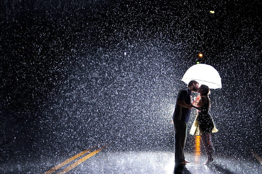Love is in the rain, magic moments HD wallpaper