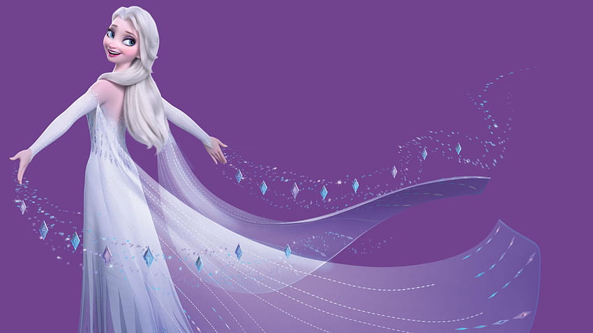 15 Frozen 2 baru dengan Elsa dalam gaun putih dan rambutnya tergerai, disney beku 2 Wallpaper HD