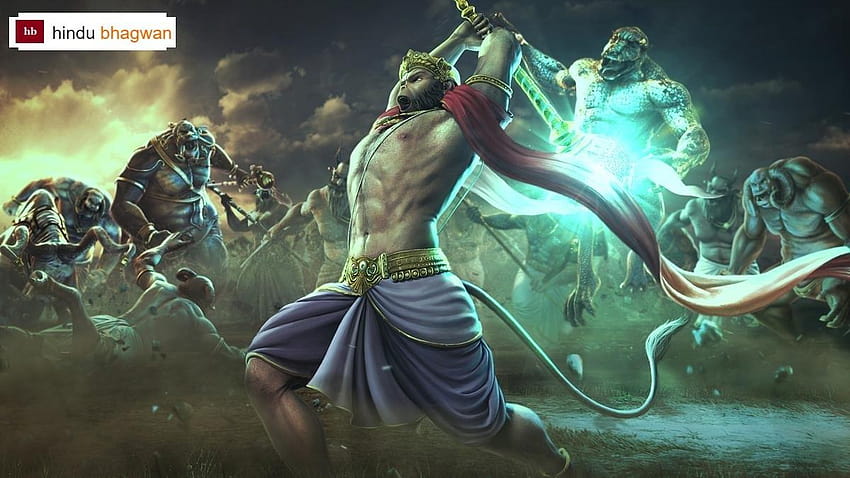 Lord Hanuman, Lord Hanuman, Gott Hanuman, wütender Hanuman HD-Hintergrundbild