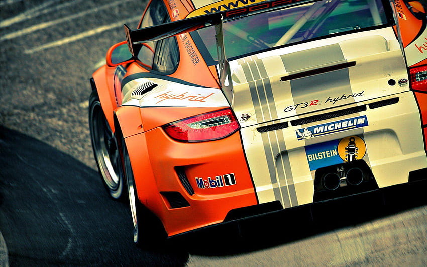 Porsche orange Hybrid vehicles Porsche GT3 Cup Michelin racing cars HD wallpaper