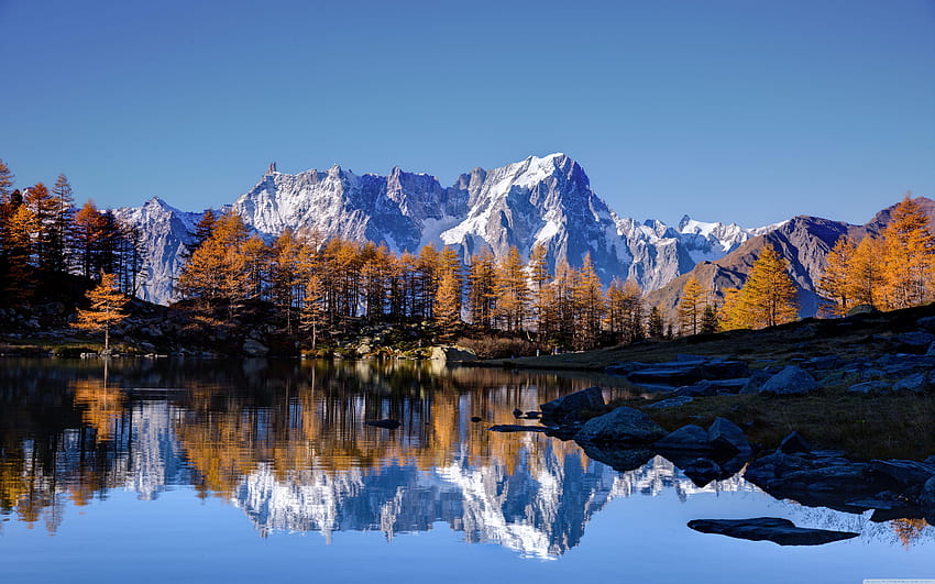 Mont Blanc Autumn ❤ per • Dual Monitor Sfondo HD