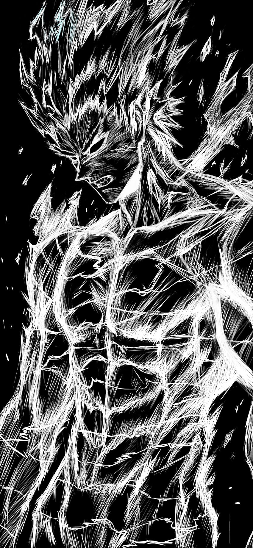 Been practicing with my tablet for a few months now. I made a of Garou based on some of Murata's artwork but in inverse colors. : OnePunchMan HD phone wallpaper