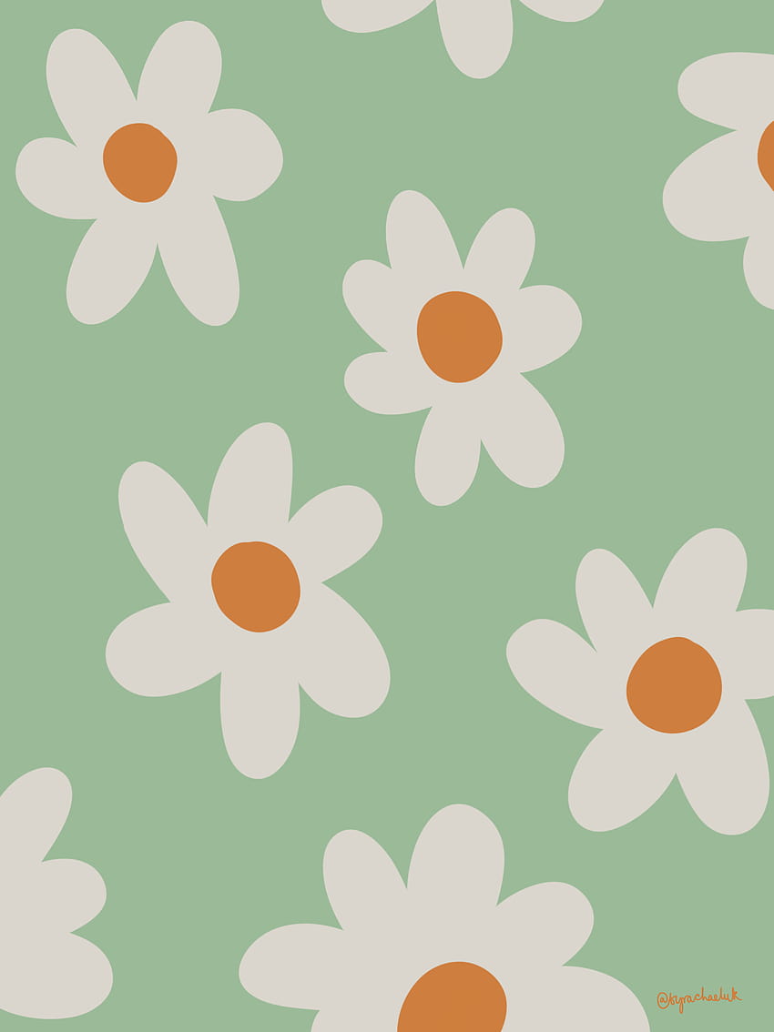 Floral Sage Green Phone, cute spring sage green HD phone wallpaper | Pxfuel