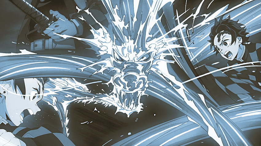 Demon Slayer Dark, kny manga Tapeta HD