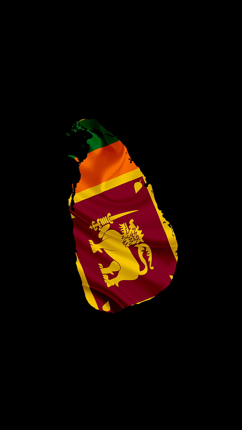 Карта на флага, флаг на Шри Ланка iphone HD тапет за телефон