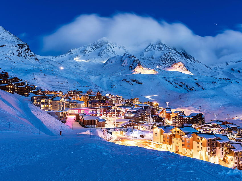 As melhores estações de esqui da Europa: 2018 Readers 'Choice Awards, Christmas Mountain View papel de parede HD