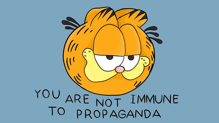 Garfield You Are Not Immune To Propaganda HD wallpaper