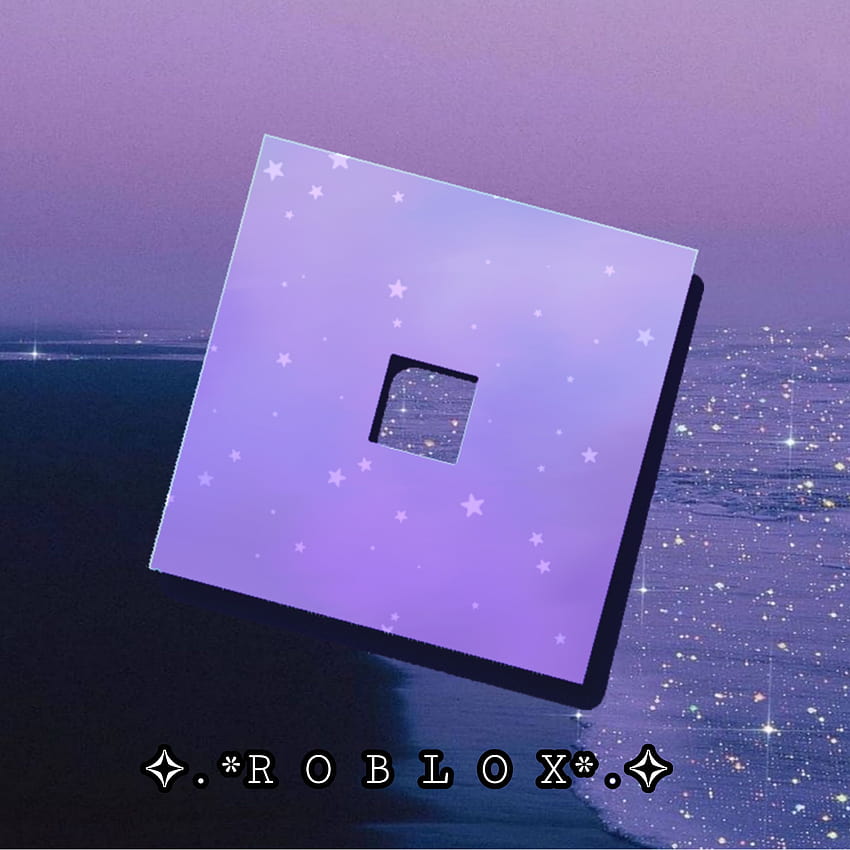 Download Purple Blue Roblox Logo Wallpaper