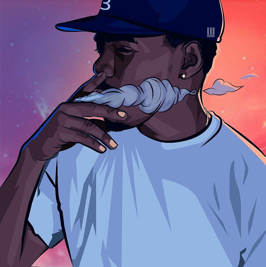 Chance The Rapper Animated, rapper com dinheiro Papel de parede de celular HD