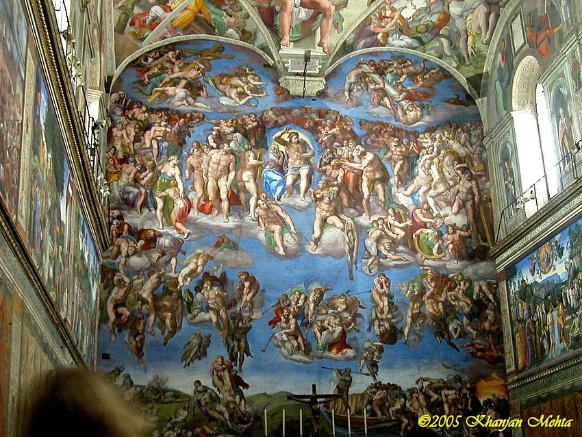 Last Judgement Sistine Chapel HD wallpaper