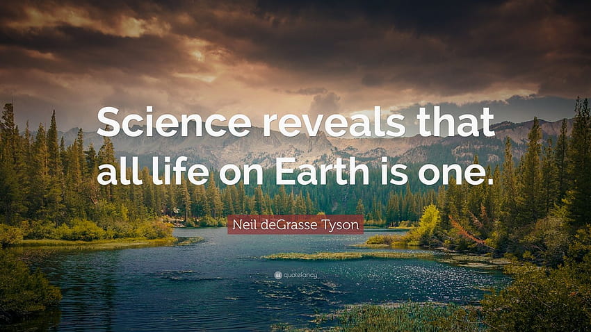 Neil deGrasse Tyson Quote: “Science reveals that all life on Earth is one.”, earth science HD wallpaper