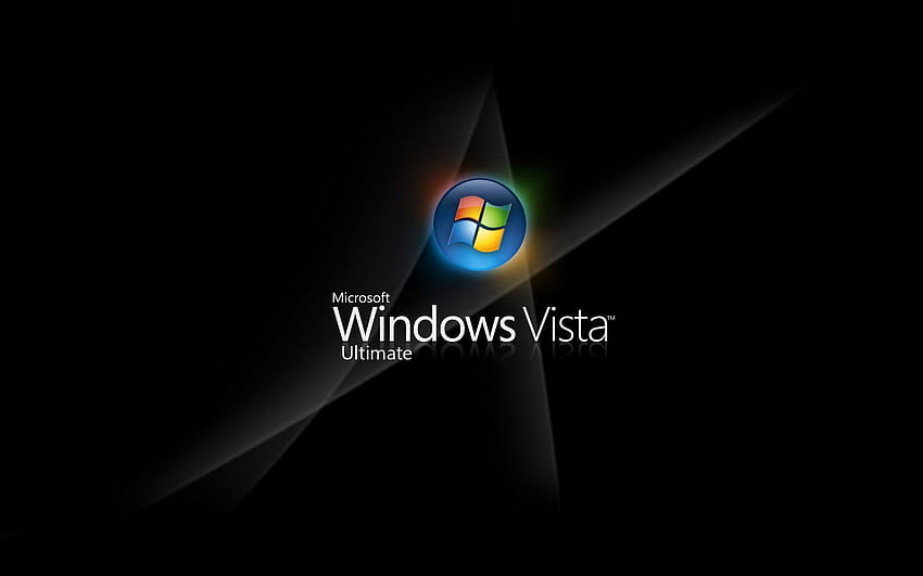 Windows Vista Black, glossy black vista HD wallpaper