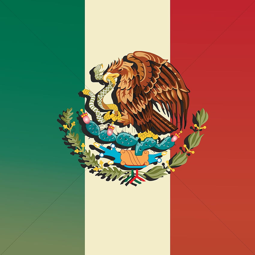 5in x 3in Mexican Flag Sticker