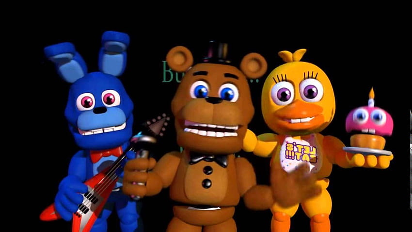MONDE FNaF: Bonnie, Freddy, Chica, Cupcake Fond d'écran HD