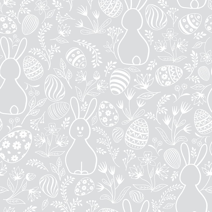 Modèle sans couture de vacances de Pâques. Arrière-plans doux de printemps avec des oeufs de pâques et un lapin. Joyeuses Pâques tuile 2127886 Art vectoriel chez Vecteezy, blanc de Pâques Fond d'écran de téléphone HD