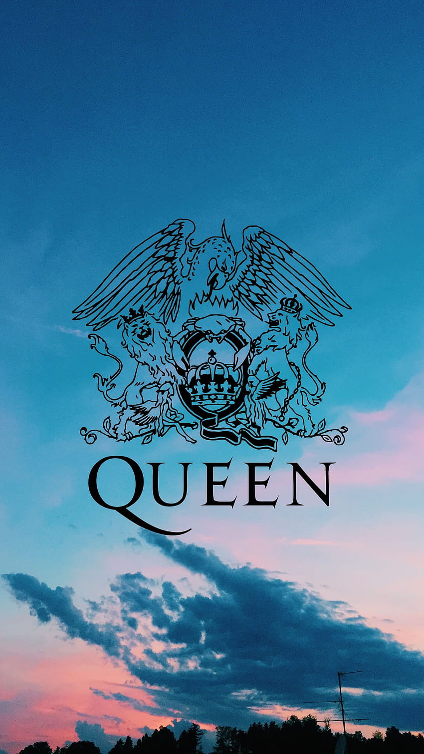 Logotipo de Queen • Queen Sfondi, reina de la rapsodia bohemia fondo de pantalla del teléfono