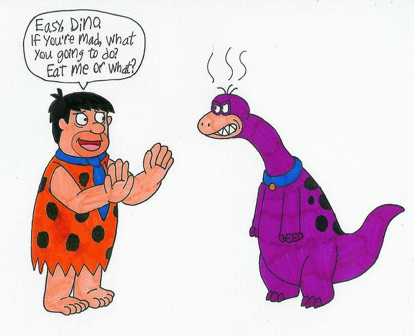 Dino vor Fred Flintstone 01 von MCsaurus, Dino Flintstones HD-Hintergrundbild