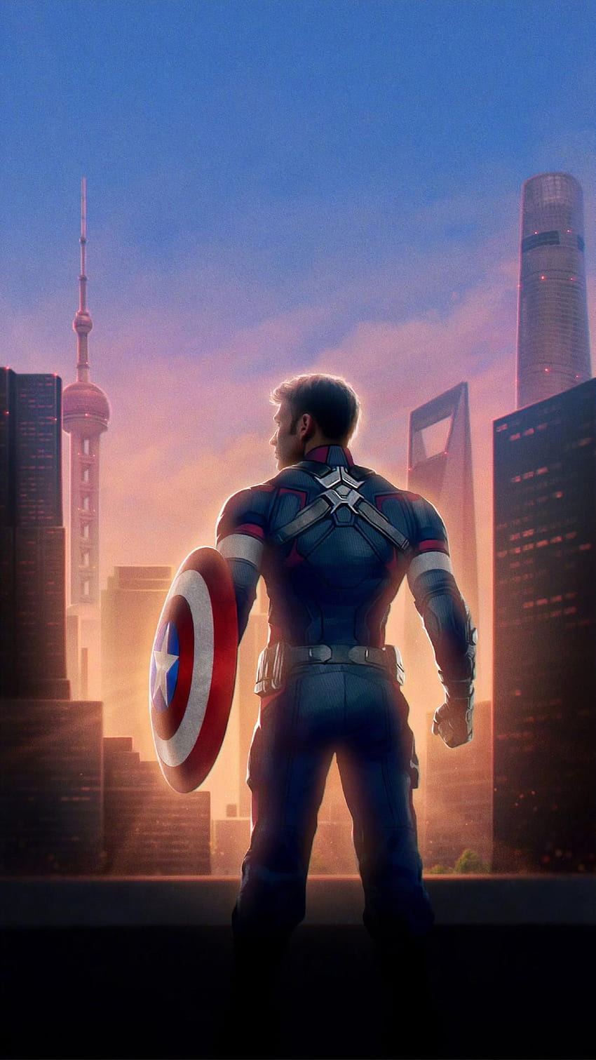 Captain America Avengers Endgame สำหรับ iPhone กัปตันอเมริกาเวนเจอร์สมหัศจรรย์ วอลล์เปเปอร์โทรศัพท์ HD