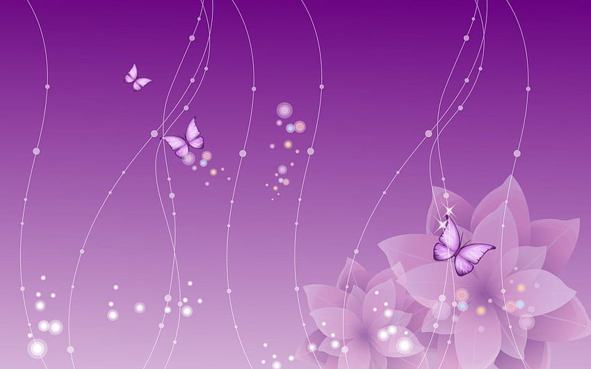 Papillon violet fleur clipart, lilas Fond d'écran HD