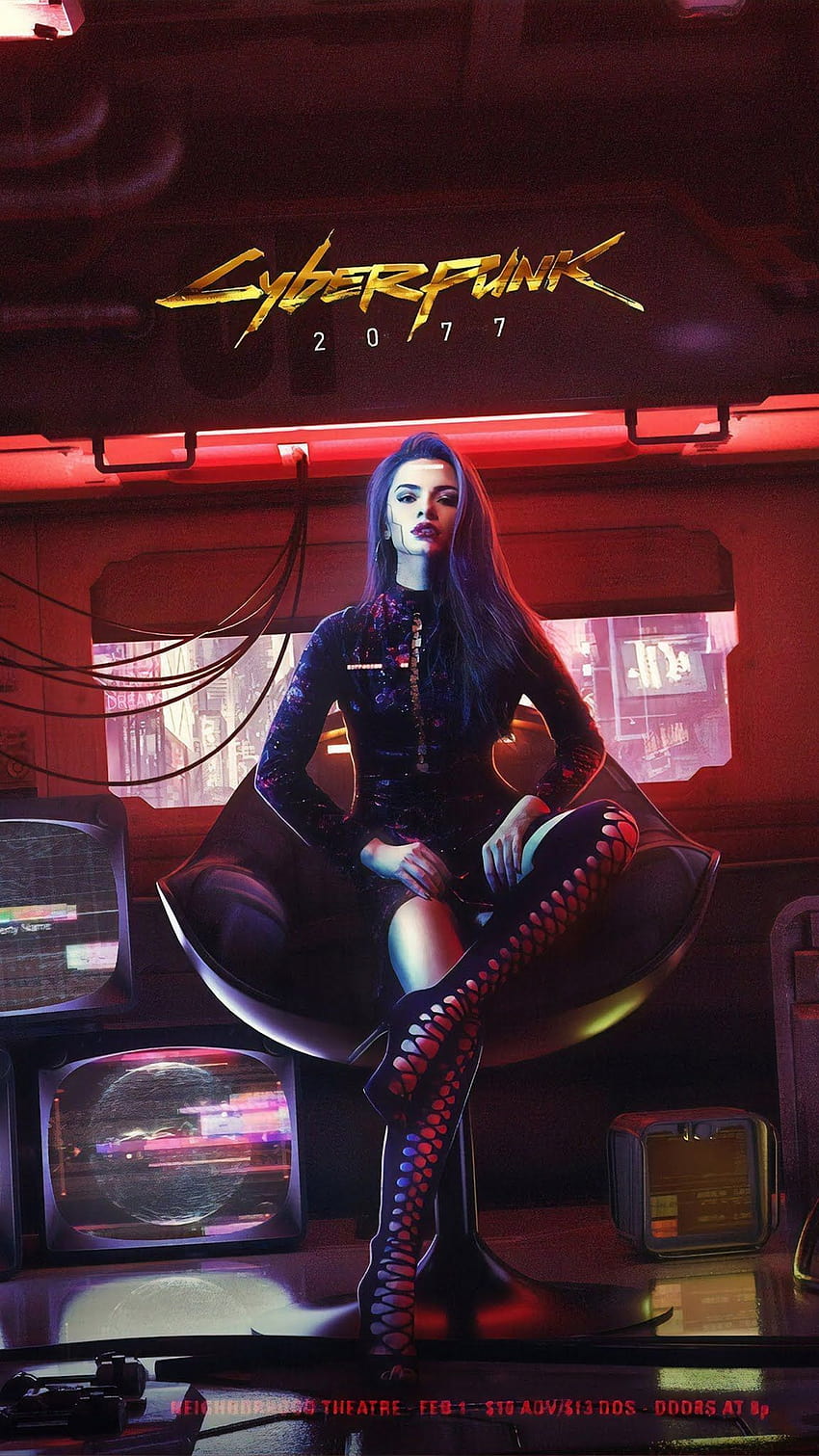 Cyborg Girl Cyberpunk 2077 Mobile, juego en 2020, teléfono cyberpunk 2077 fondo de pantalla del teléfono
