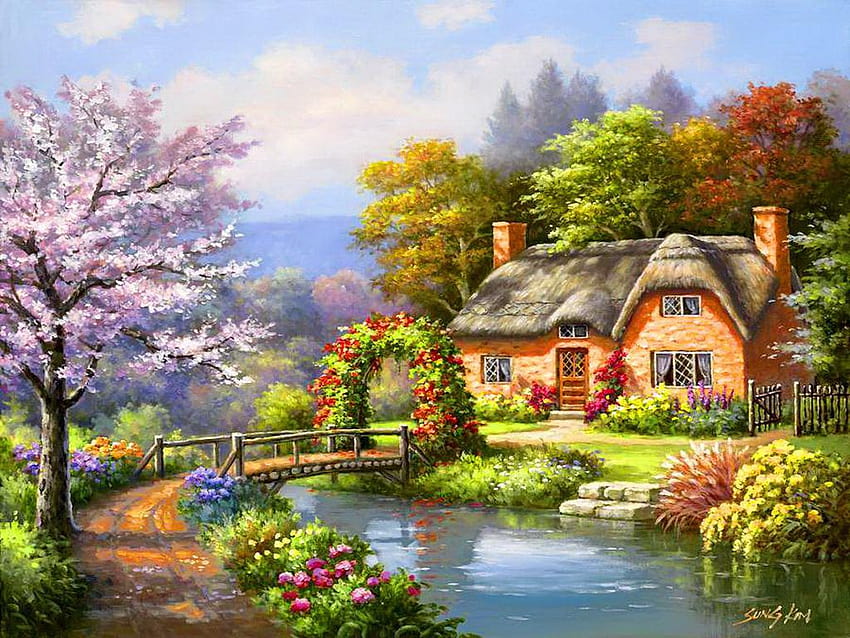 Cabin in Spring HD wallpaper | Pxfuel