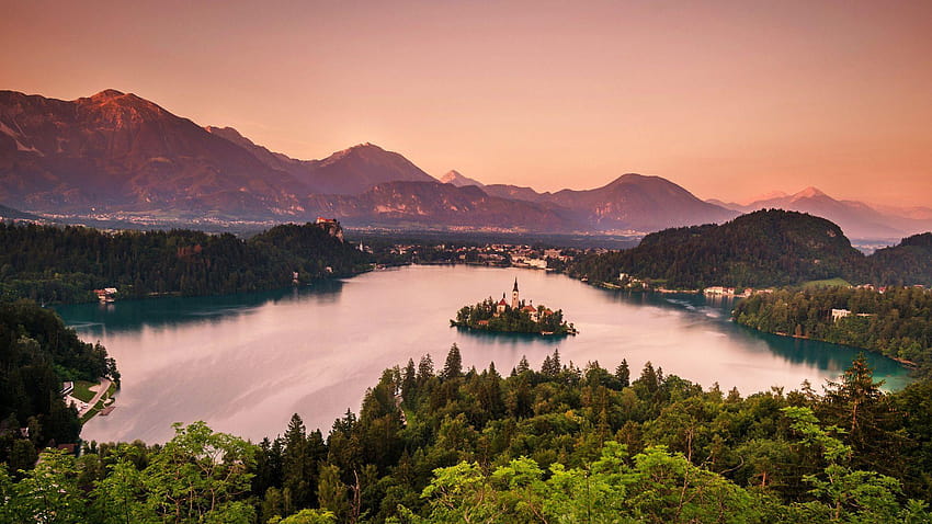 Jezioro Bled Słowenia Tapeta HD