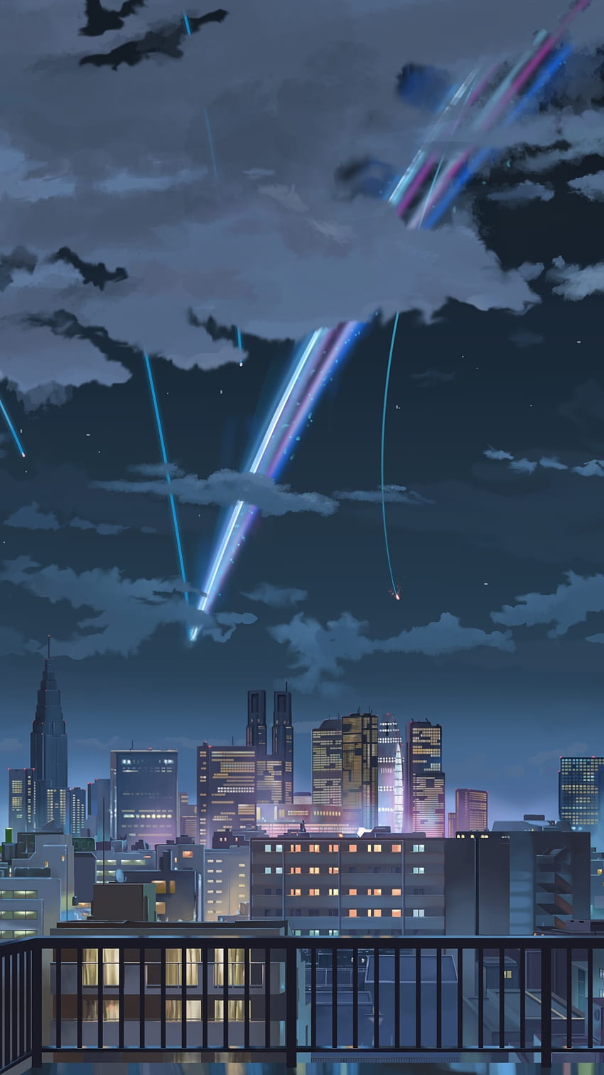 2 Anime City Phone HD phone wallpaper