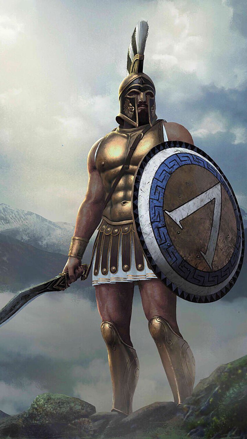Spartan hoplite. HD phone wallpaper