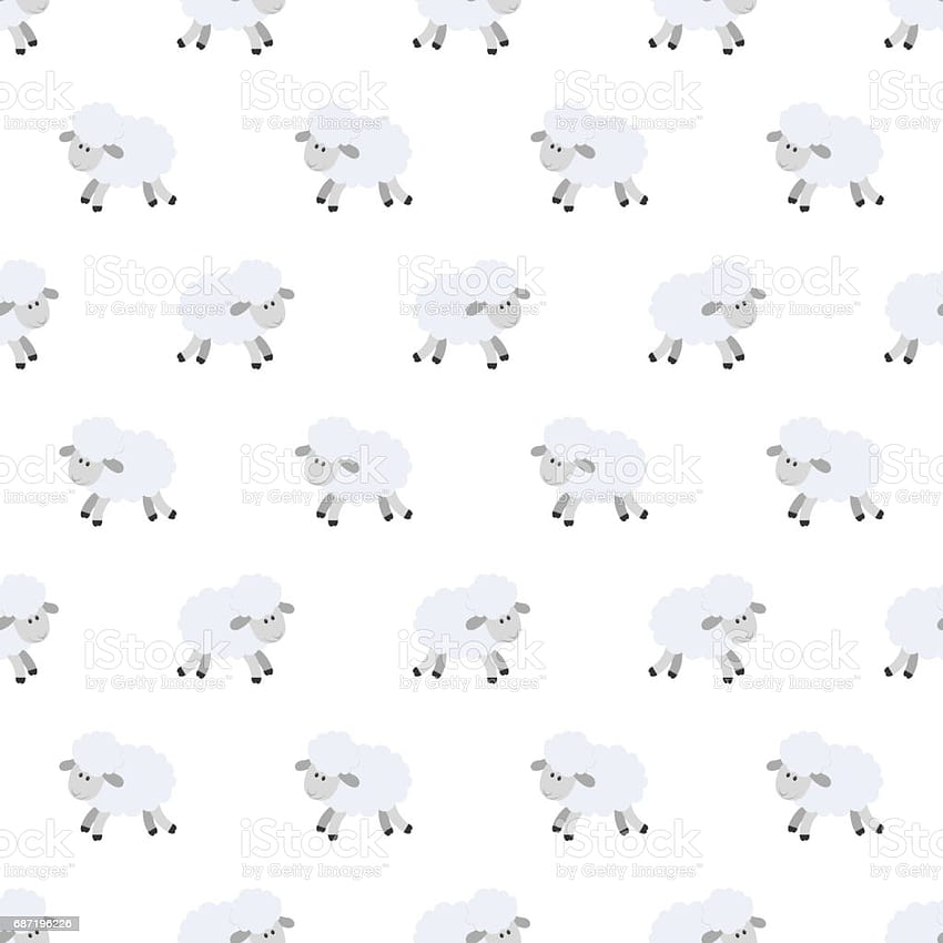Seamless Pattern With Cute Sheep Stock Illustration, cute lambs HD phone wallpaper
