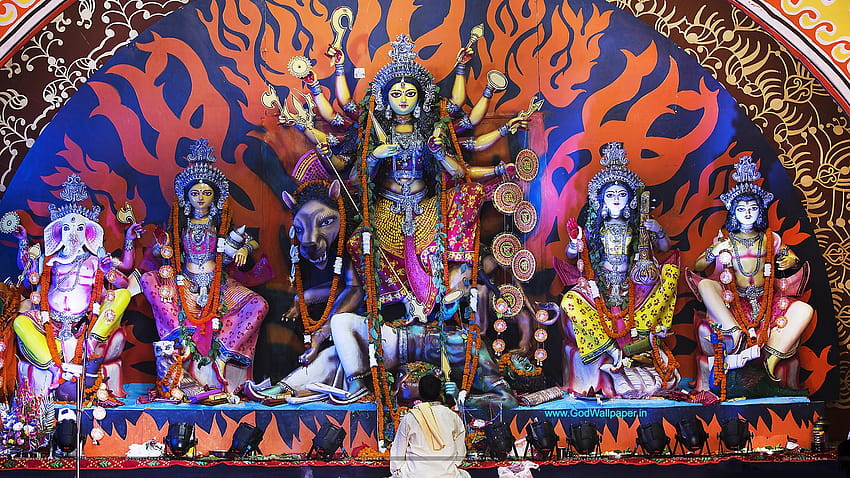 Durga Puja tamaño completo, en stock fondo de pantalla