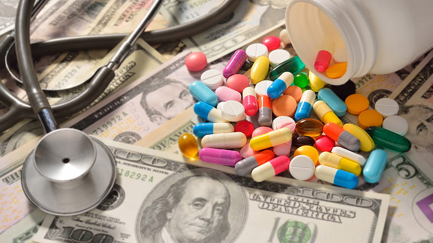 Medicina, droghe, colorato, dollari, antibiotici Sfondo HD