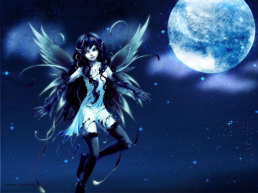 Blue,mermaid Moon Fantasy Hq 1024x768, blue moon mermaid HD wallpaper ...