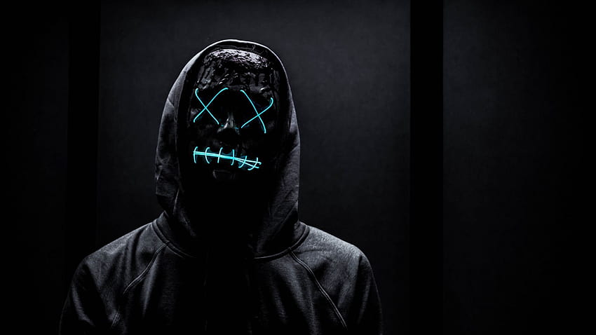 1920x1080 mask, neon, anonymous, black full , tv, f, backgrounds, anonymous f HD wallpaper