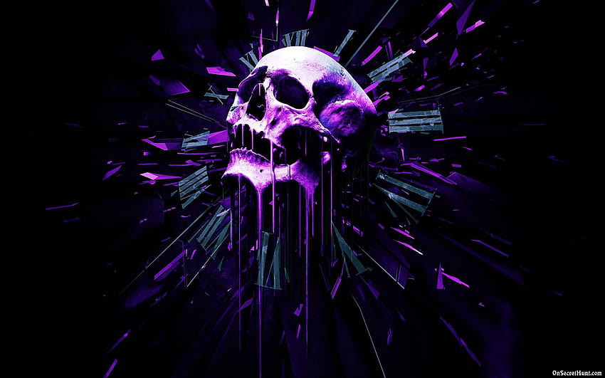 purple skull HD wallpaper