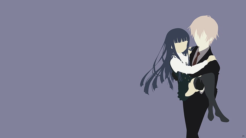 Download wallpaper girl, romance, anime, pair, Fox, Inu x Boku SS