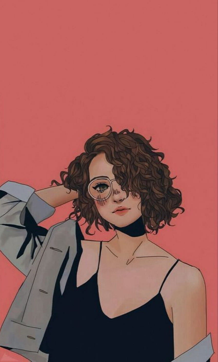 Anime Curly Hair, women hairstyle HD phone wallpaper