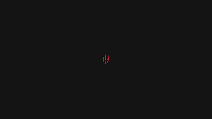 : The Witcher, The Witcher 3 Wild Hunt, game logo, minimalism, red, video games, Video Game Art, simple, RPG, PC gaming 1920x1080, aesthetic red logos HD wallpaper