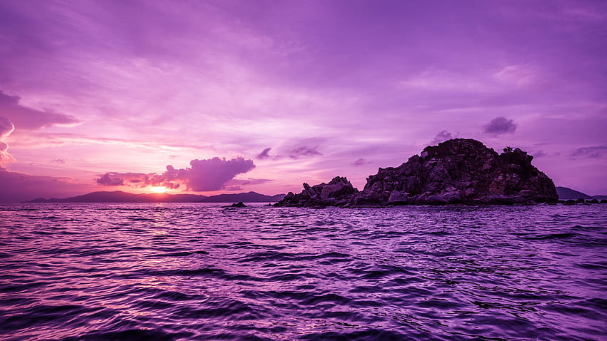 Pelican Island Sunset Îles Vierges britanniques Fond d'écran HD