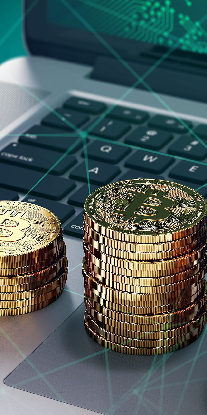 Kryptomünzen, Bitcoin, Tech, 1080x2160, digitale Währung HD-Handy-Hintergrundbild