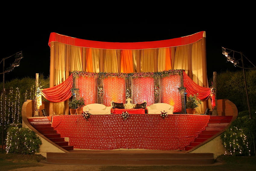 Stage Decorations Wedding Reception ..., wedding decoration HD wallpaper