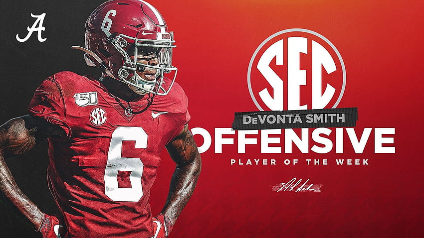 DeVonta Smith Named Player of the Week HD wallpaper