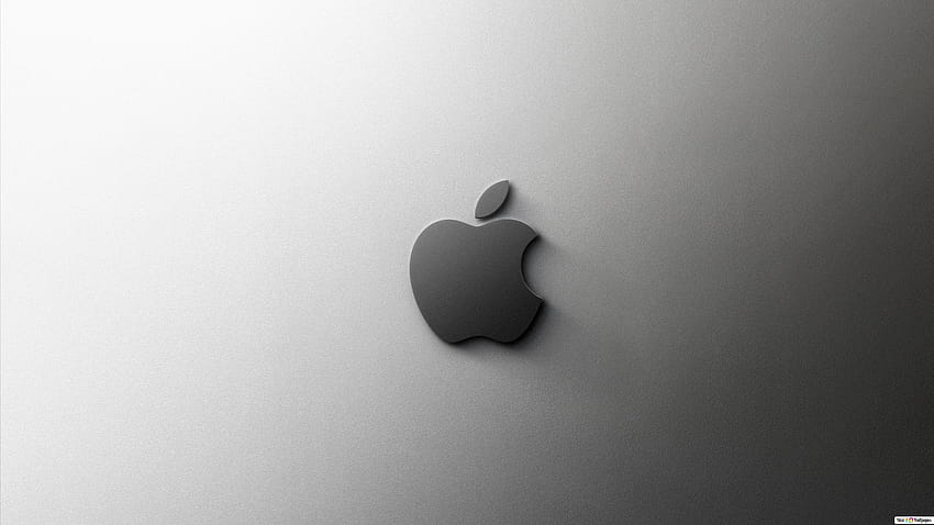 Latar belakang matte metalik logo Apple, logo macbook apel Wallpaper HD