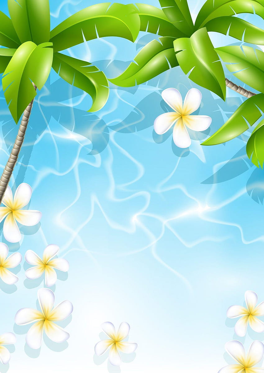 Beautiful Tropical Backgrounds vector 04, hawaiian background HD phone wallpaper